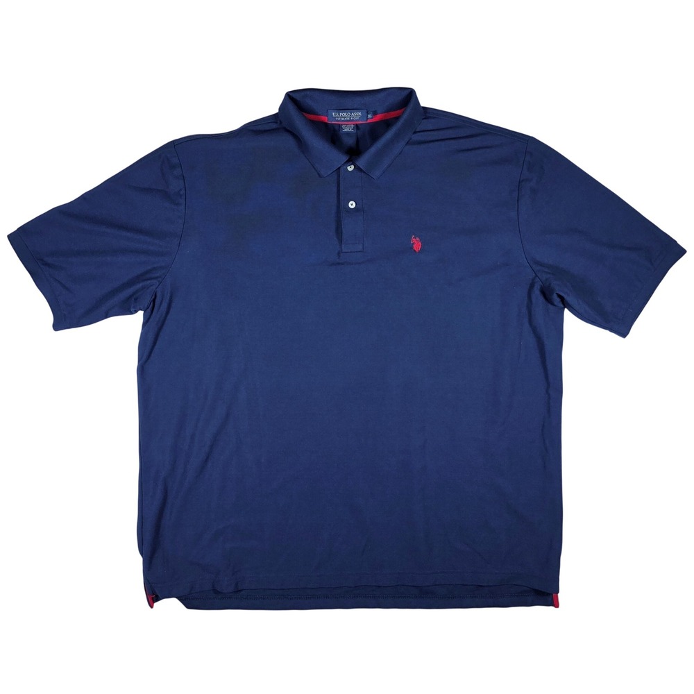 US Polo Assn Men's 3XL Navy Blue Ultimate Pique Short Sleeve Polo Shirt